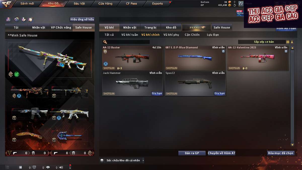 shop acc cf uy tin gia re